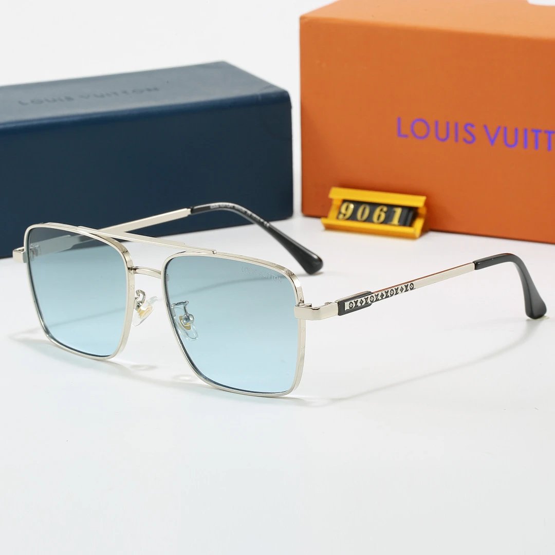 Louis Vuitton Brown Tinted Lens Square Sunglasses, Polished Frame Style 15