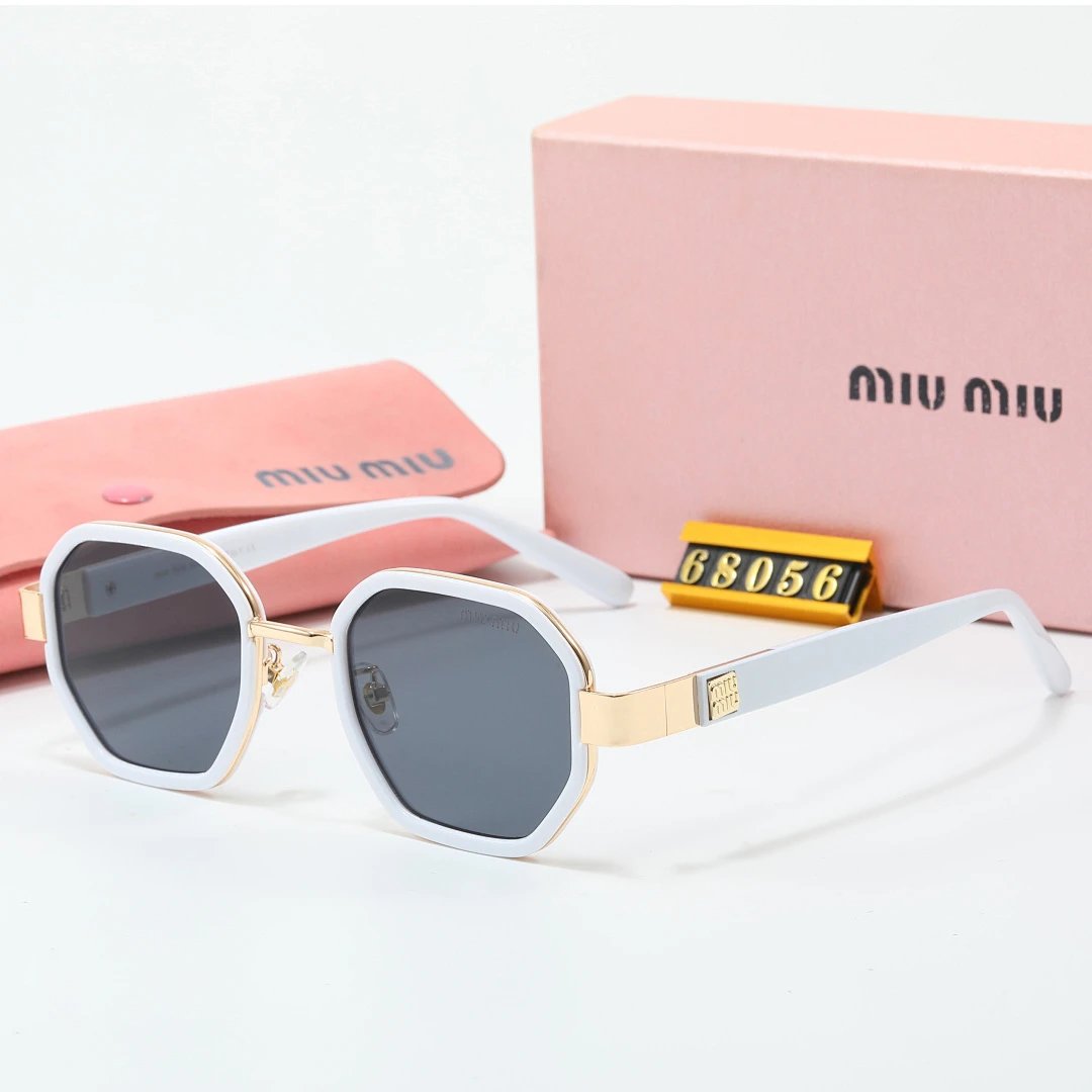 Miu Miu Gray Tinted Lens Square Sunglasses, Polished Frame Style 22
