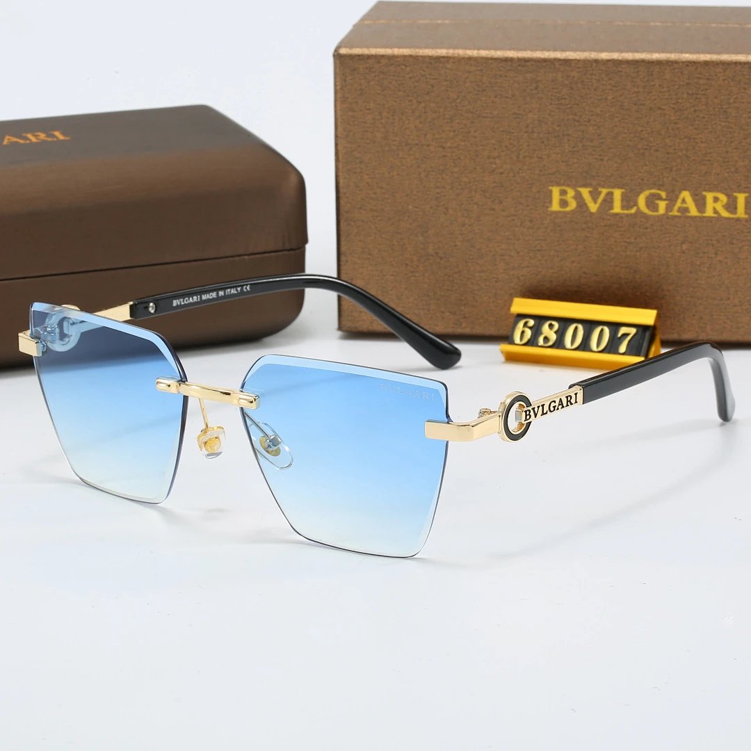 Bvlgari Tinted Lens Square Sunglasses, Polished Frame Style 13