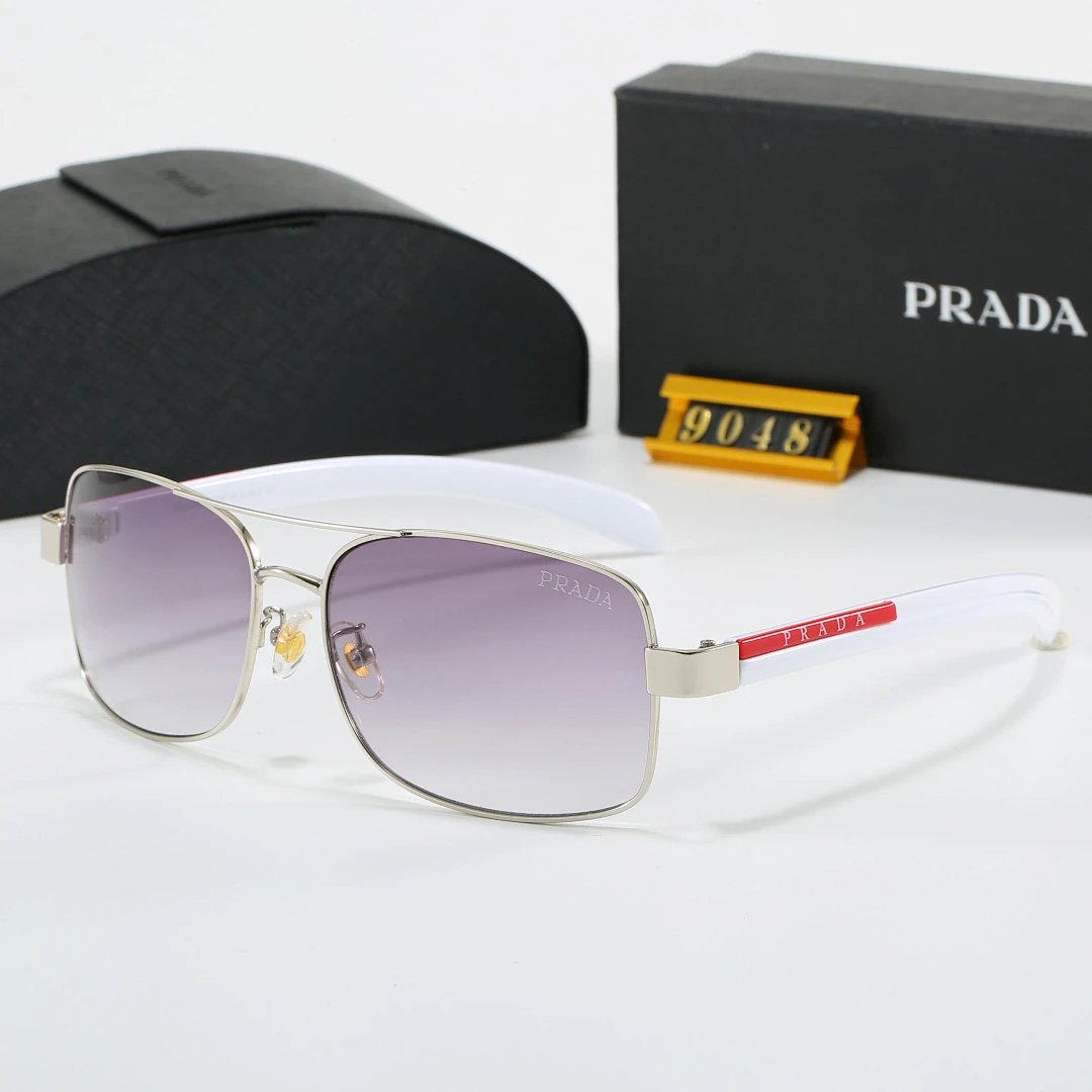 Prada Black Tinted Lens Square Sunglasses, Polished Frame Style 08