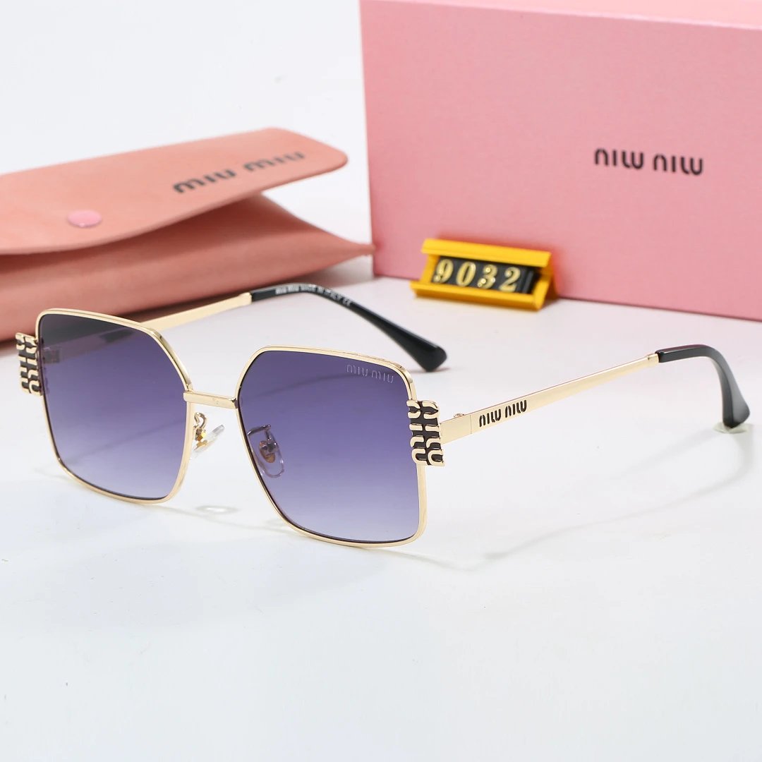 Miu Miu Tinted Lens Square Sunglasses, Polished Frame Style 16