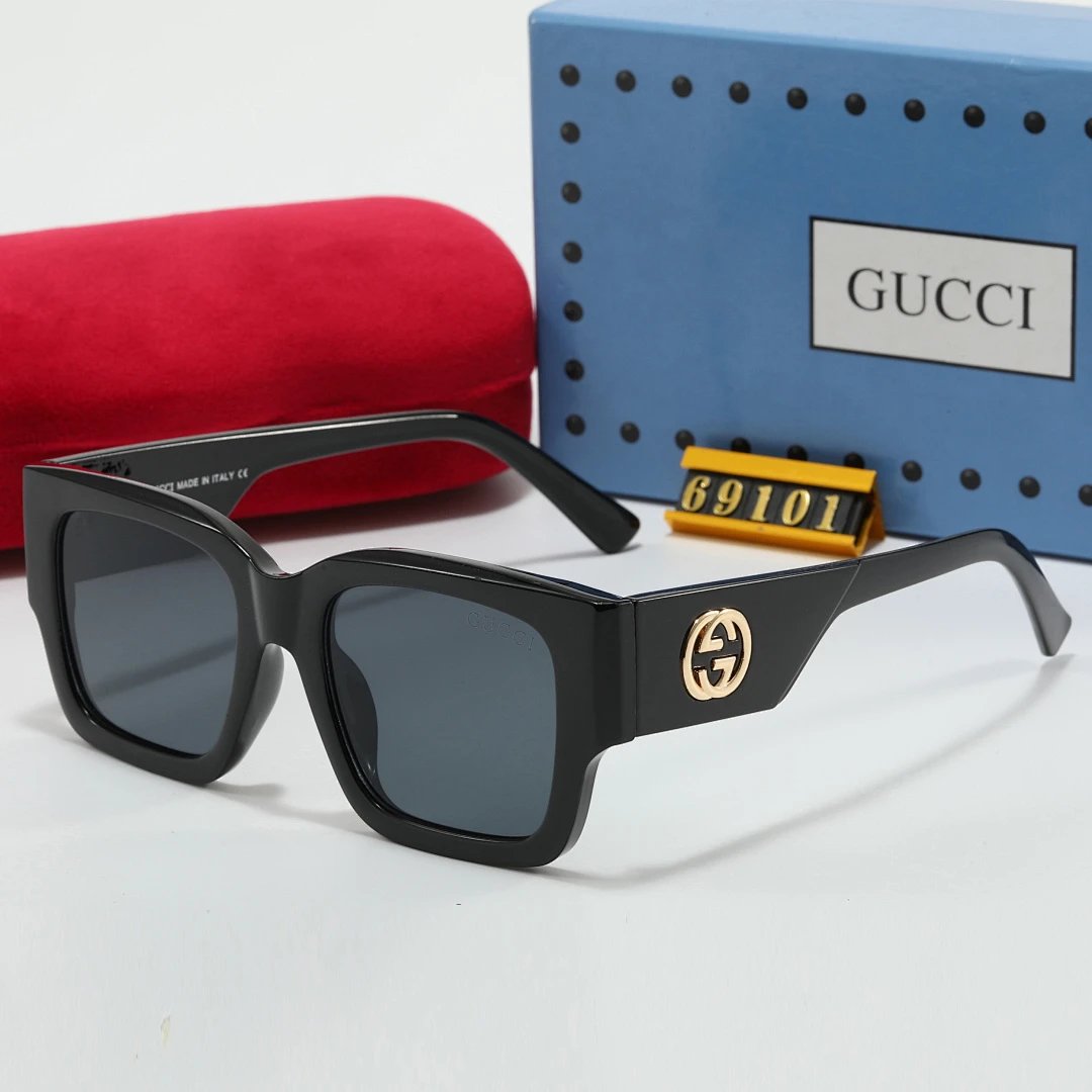 Gucci Gray Tinted Lens Designer Sunglasses, Polished Frame Style 05