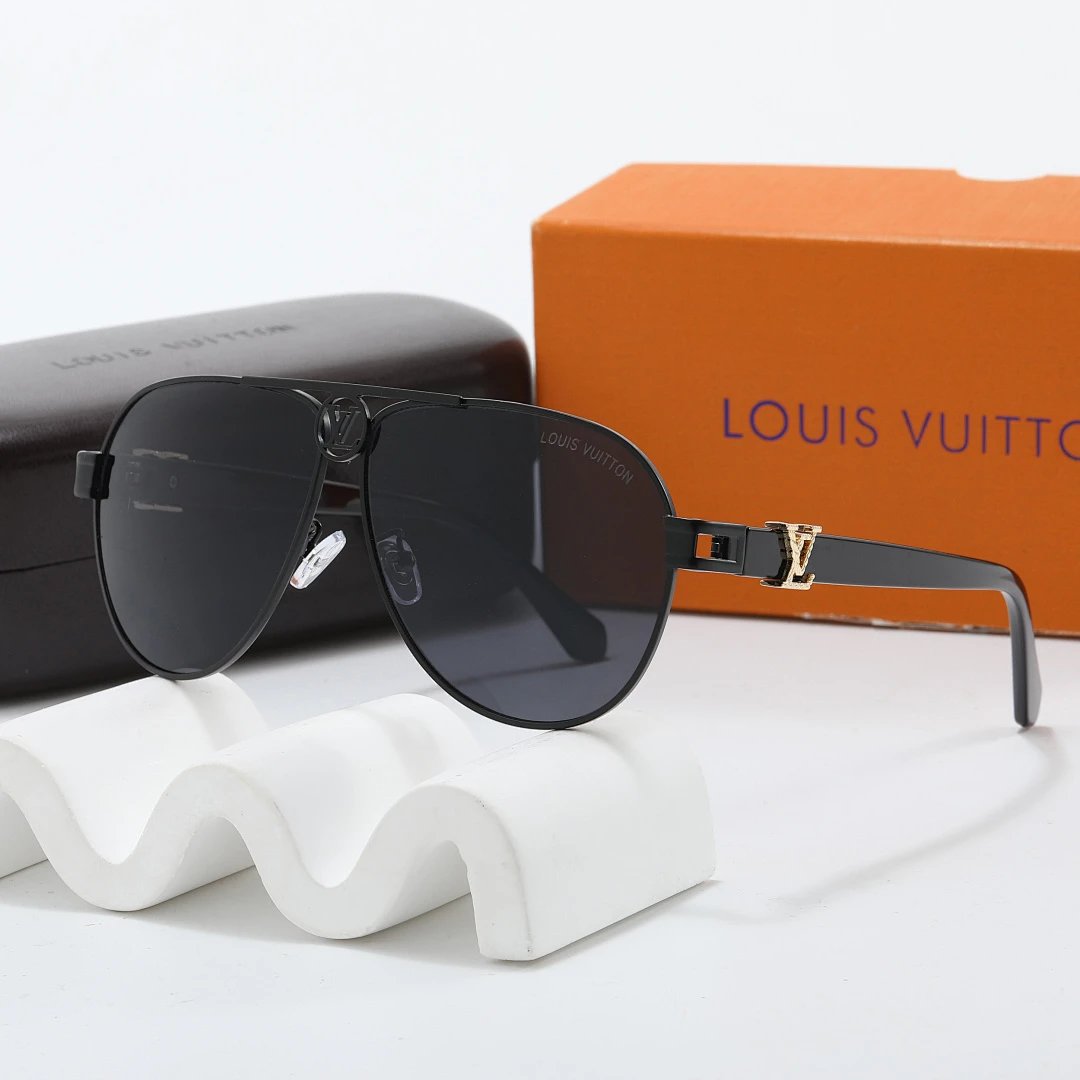 Louis Vuitton Tinted Lens Square Sunglasses, Polished Frame Style 17
