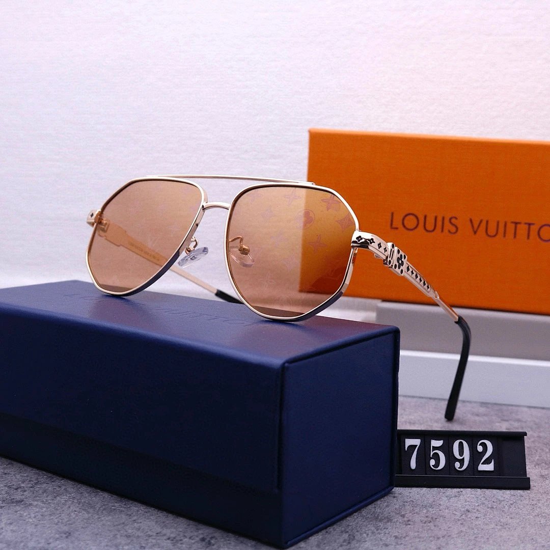 Louis Vuitton Tinted Lens Square Sunglasses, Polished Frame Style 19