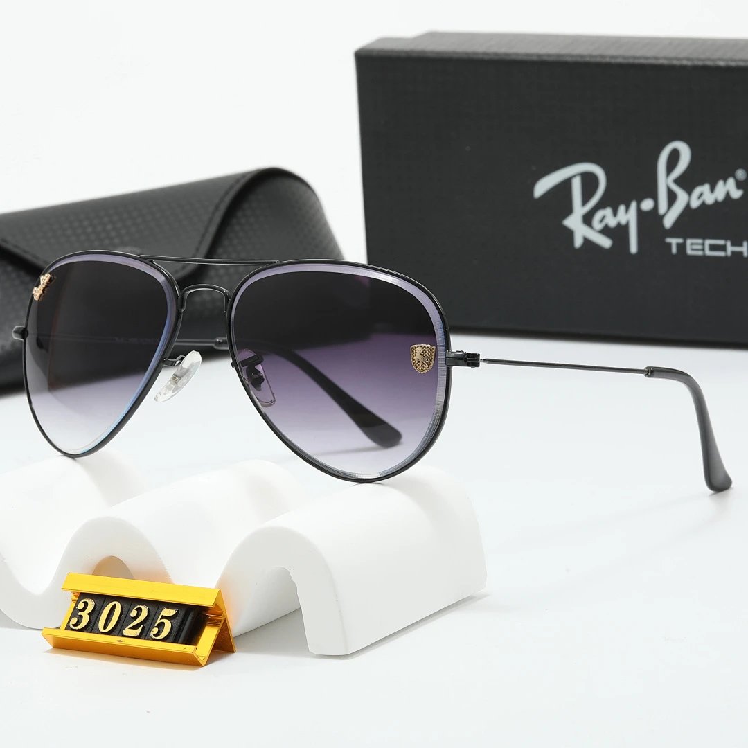 Ray-Ban Black Tinted Lens Metal Frame Sunglasses, Classic Style 07