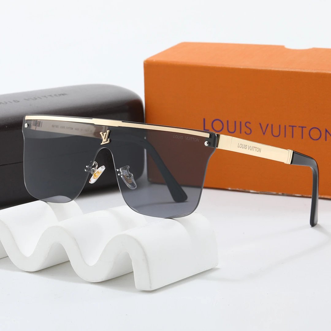 Louis Vuitton Brown Tinted Lens Square Sunglasses, Polished Frame Style 06