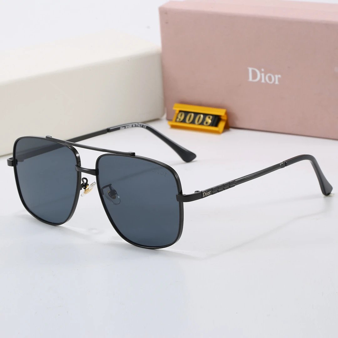 Dior Gray Tinted Lens Square Sunglasses, Polished Frame Style 29