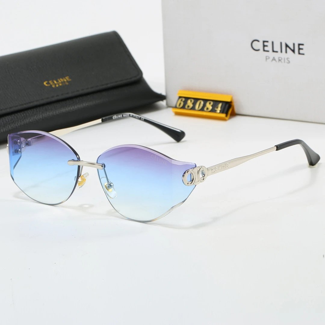 Celine Black Tinted Lens Designer Sunglasses, Polished Frame Style 03