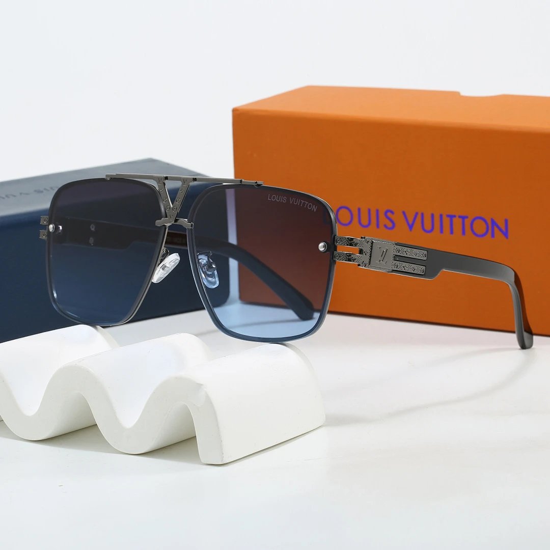 Louis Vuitton Tinted Lens Square Sunglasses, Polished Frame Style 24