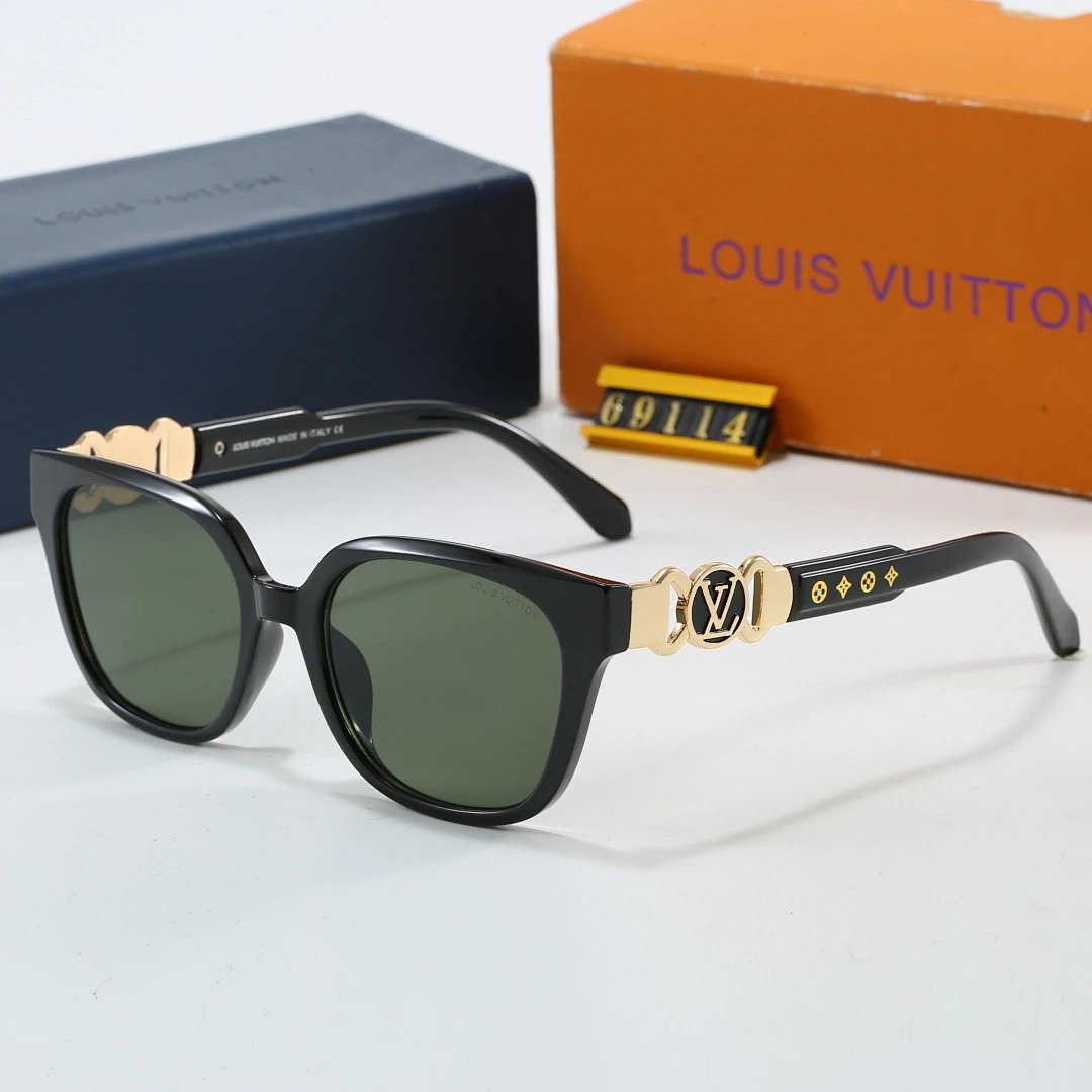 Louis Vuitton Tinted Lens Square Sunglasses, Polished Frame Style 06