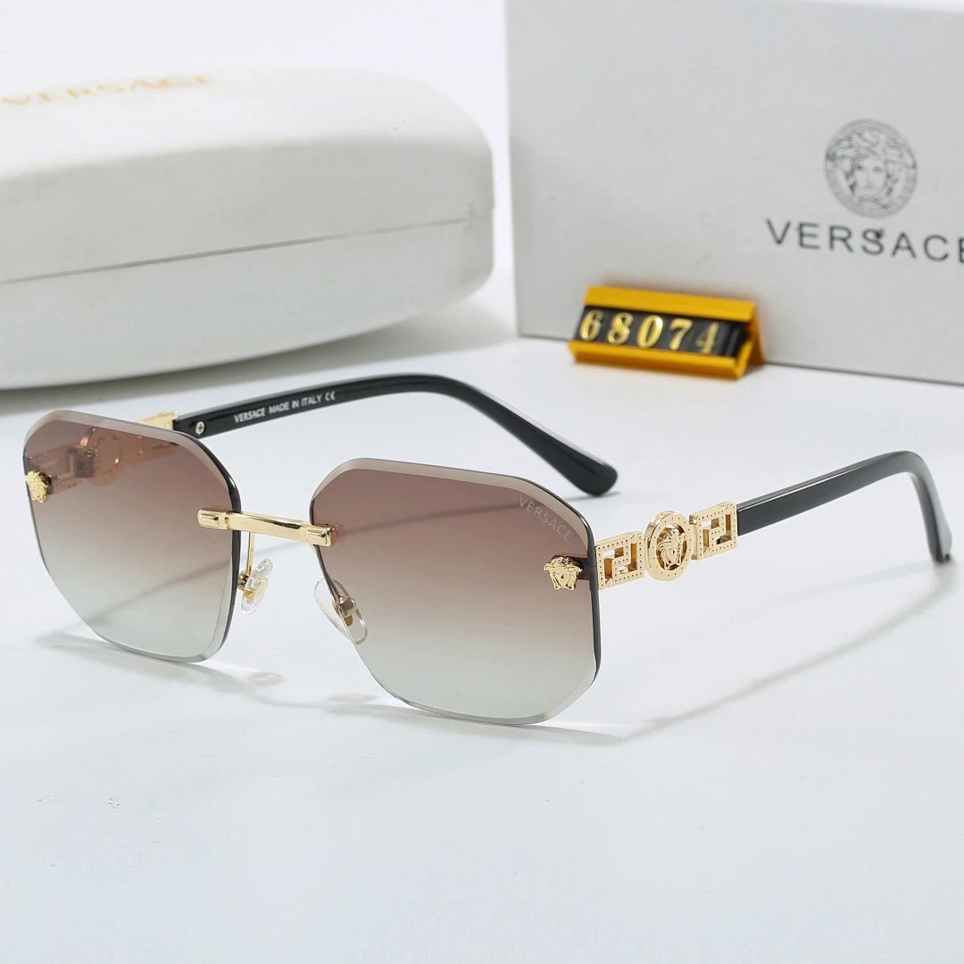 Versace Tinted Lens Square Sunglasses, Polished Frame Style 18