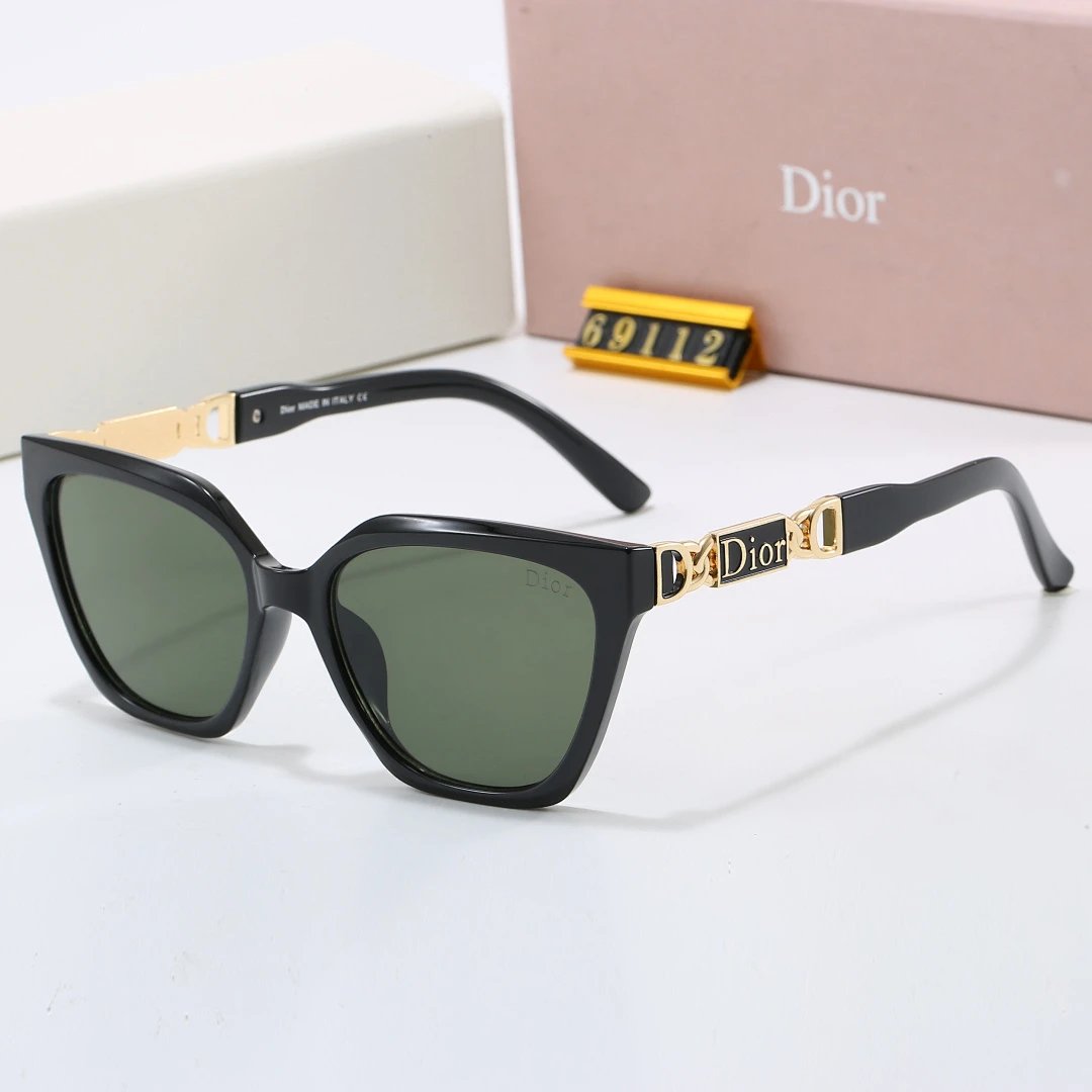 Dior Gray Tinted Lens Square Sunglasses, Polished Frame Style 32