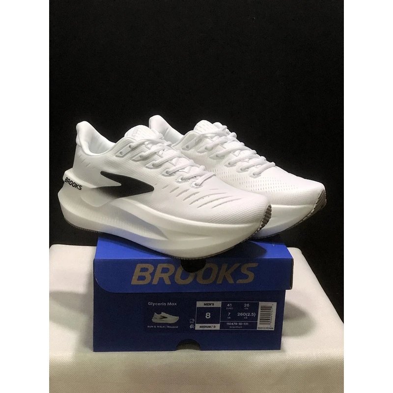Brooks Glycerin Max 2 Running Shoes White Grey - Style 10