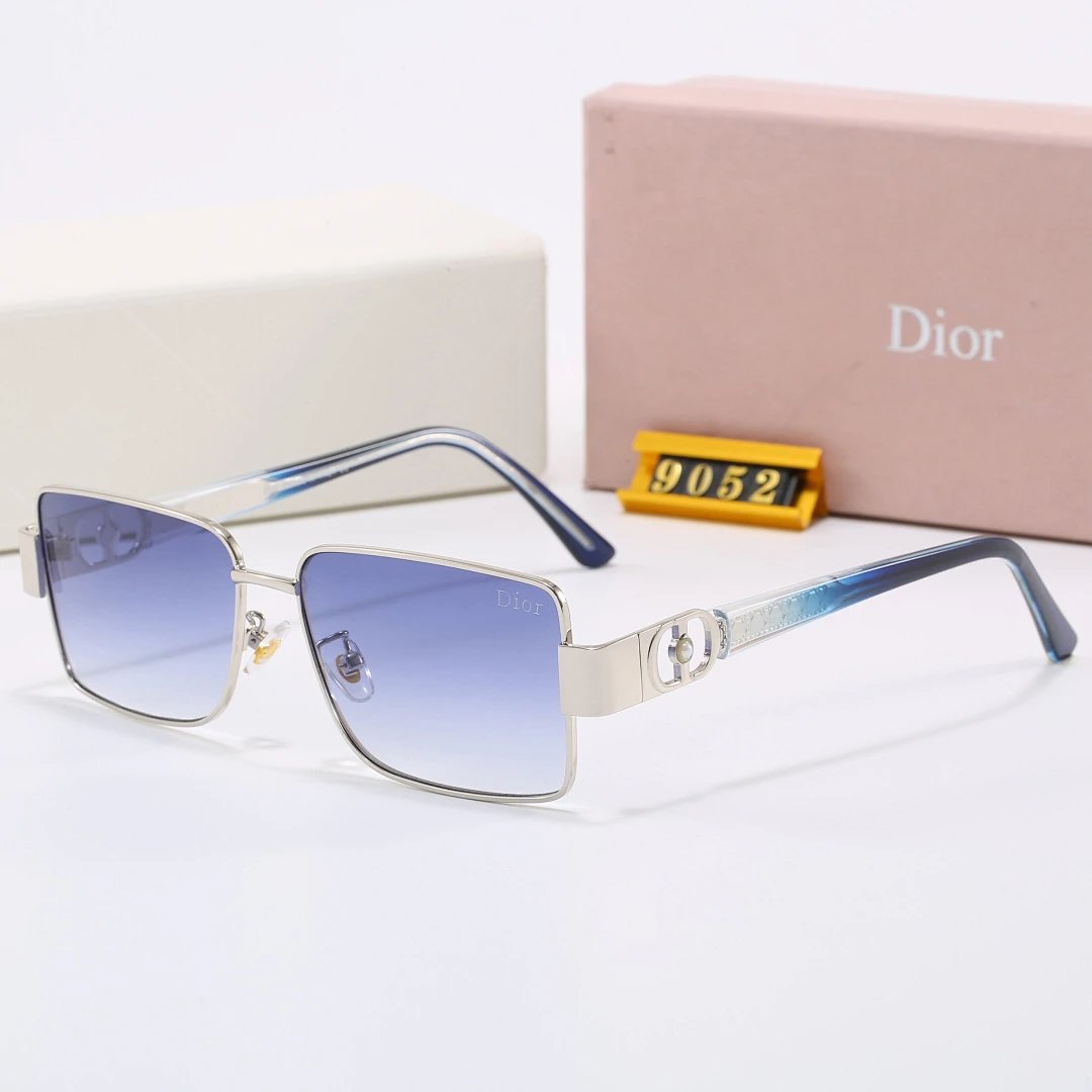 Dior Black Tinted Lens Square Sunglasses, Polished Frame Style 02