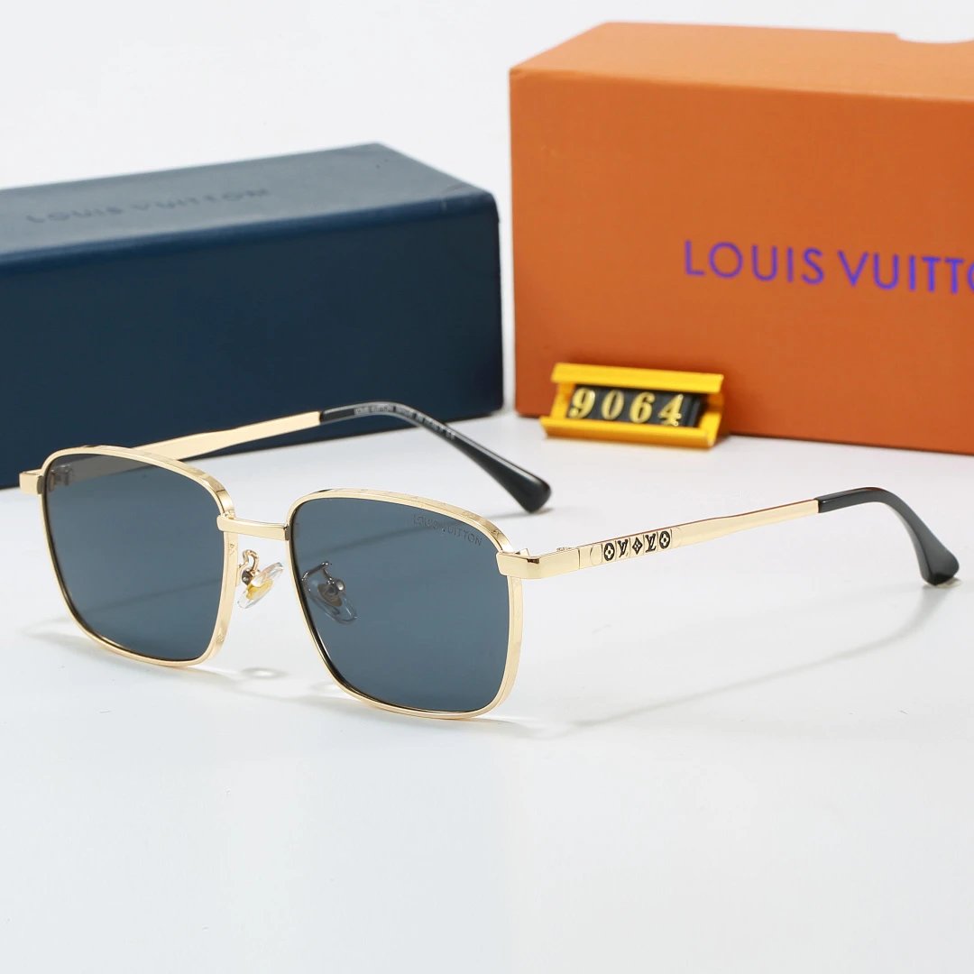 Louis Vuitton Brown Tinted Lens Square Sunglasses, Polished Frame Style 29