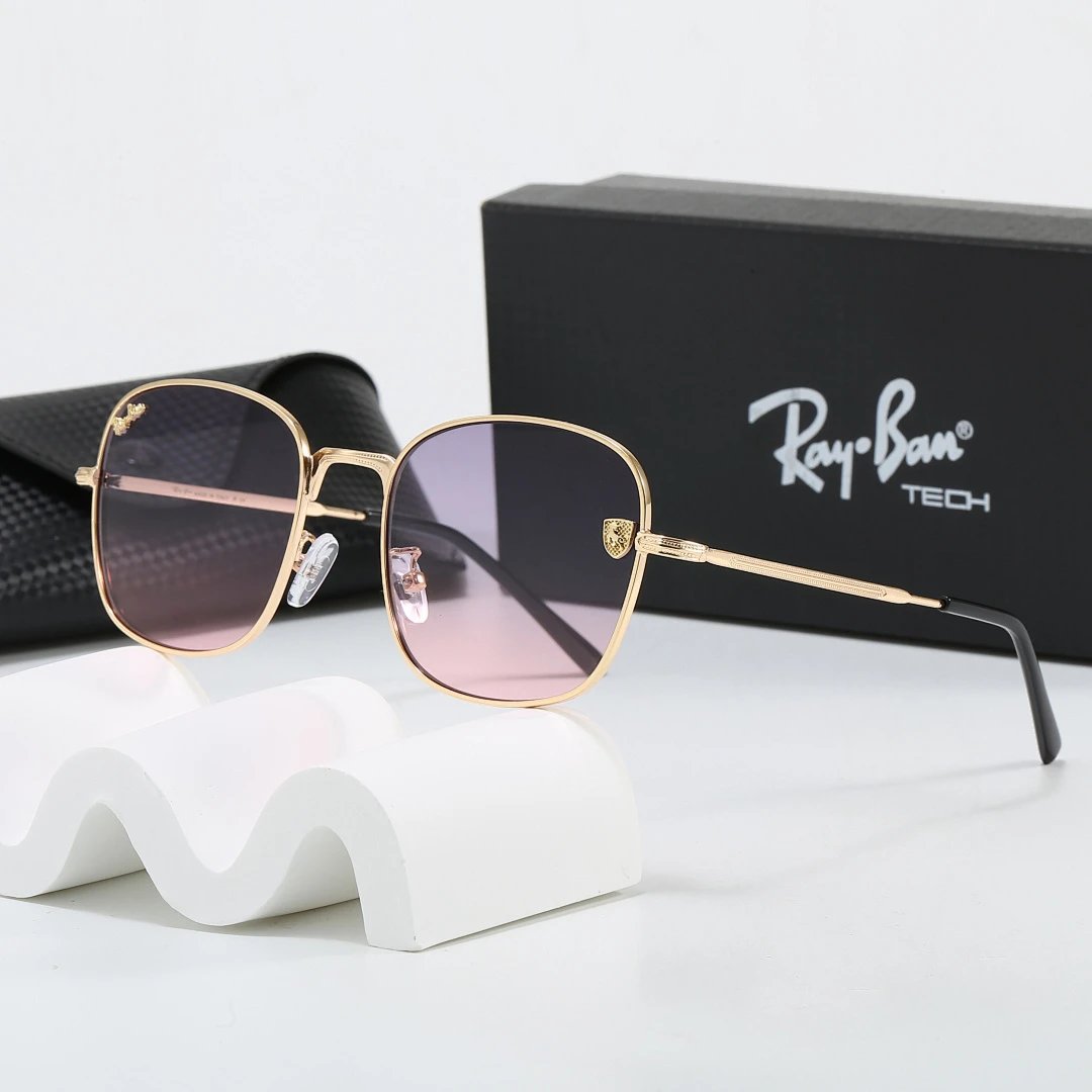 Ray-Ban Black Tinted Lens Metal Frame Sunglasses, Classic Style 03