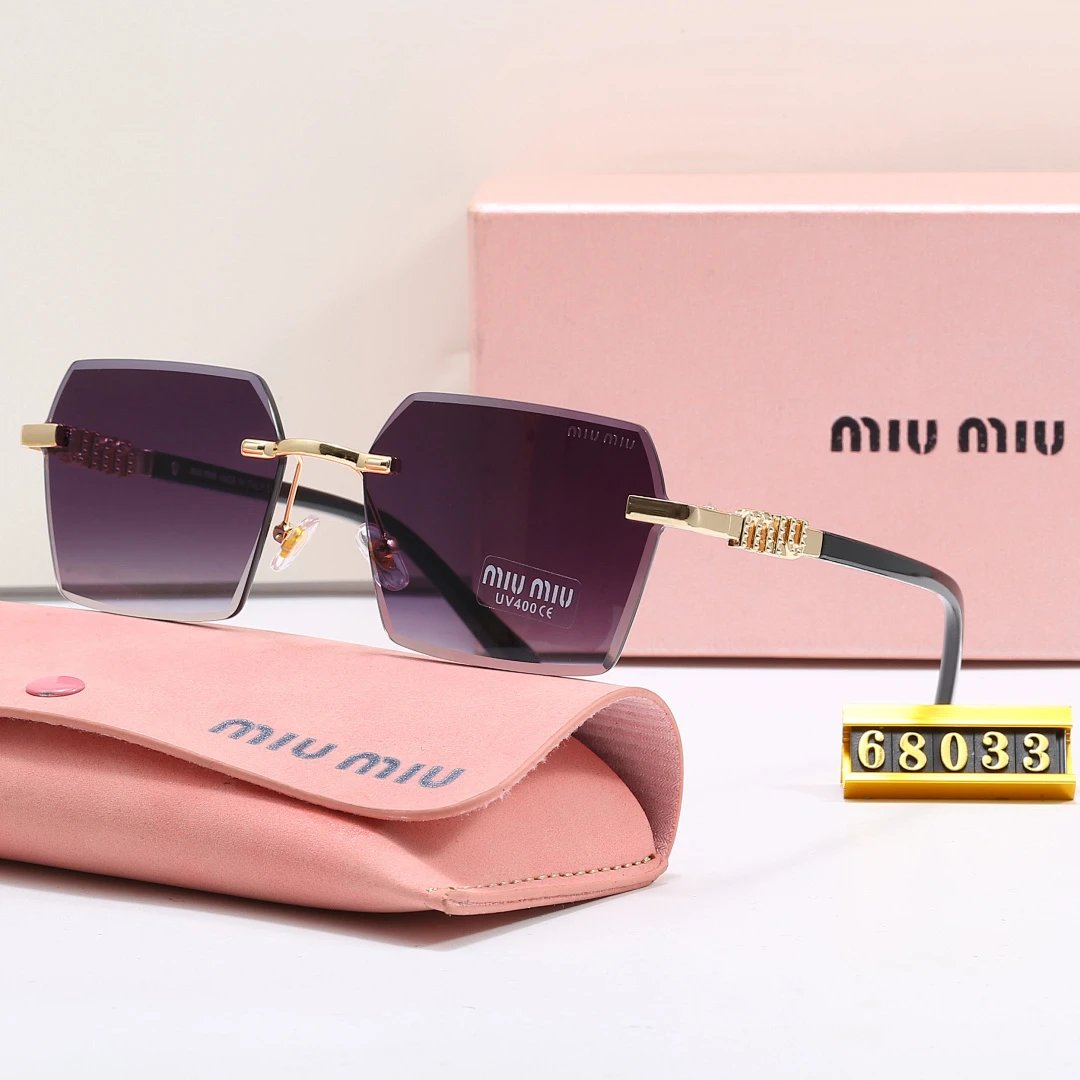Miu Miu Tinted Lens Square Sunglasses, Polished Frame Style 29