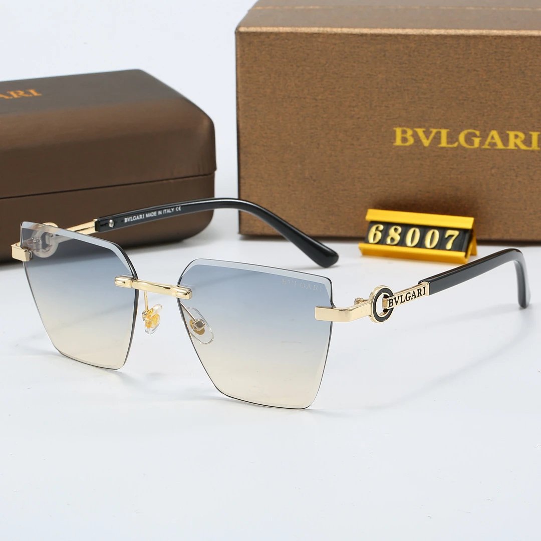 Bvlgari Tinted Lens Square Sunglasses, Polished Frame Style 09
