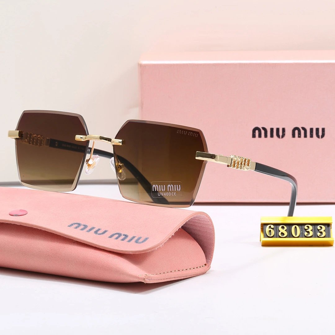 Miu Miu Tinted Lens Square Sunglasses, Polished Frame Style 27