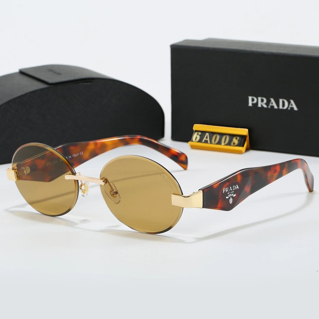 Prada Black Tinted Lens Square Sunglasses, Polished Frame Style 30
