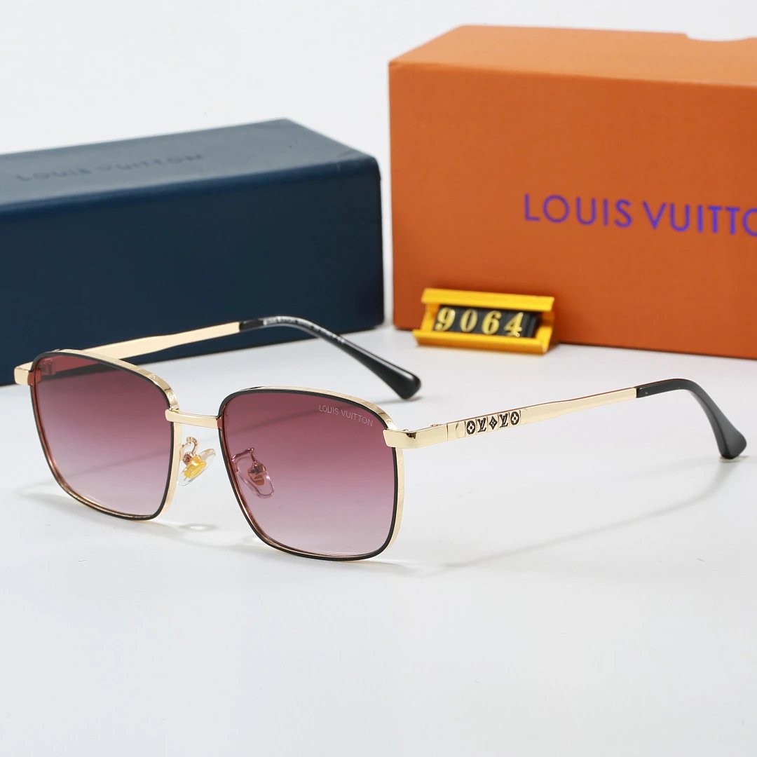 Louis Vuitton Brown Tinted Lens Square Sunglasses, Polished Frame Style 26