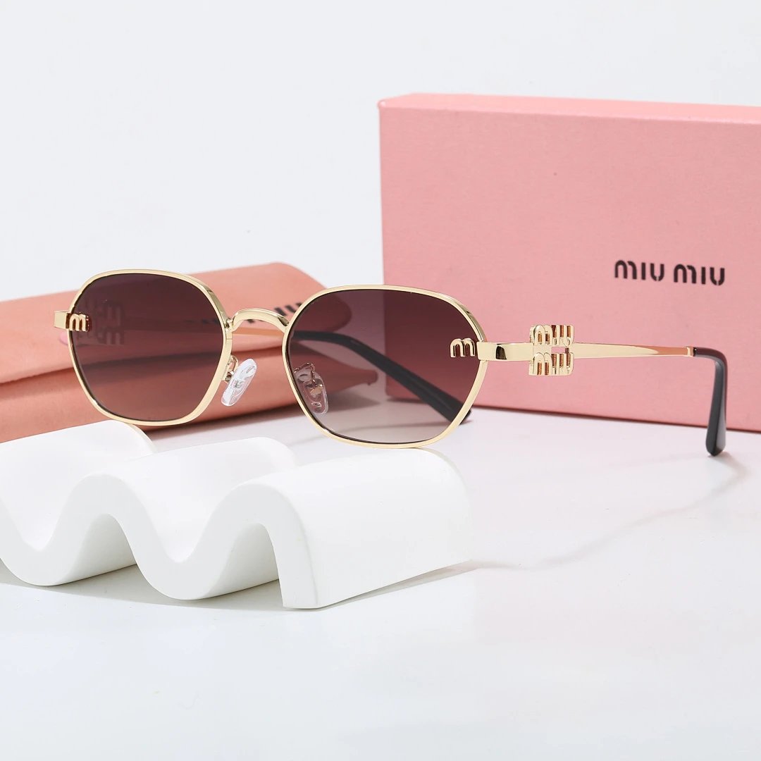 Miu Miu Tinted Lens Square Sunglasses, Polished Frame Style 26