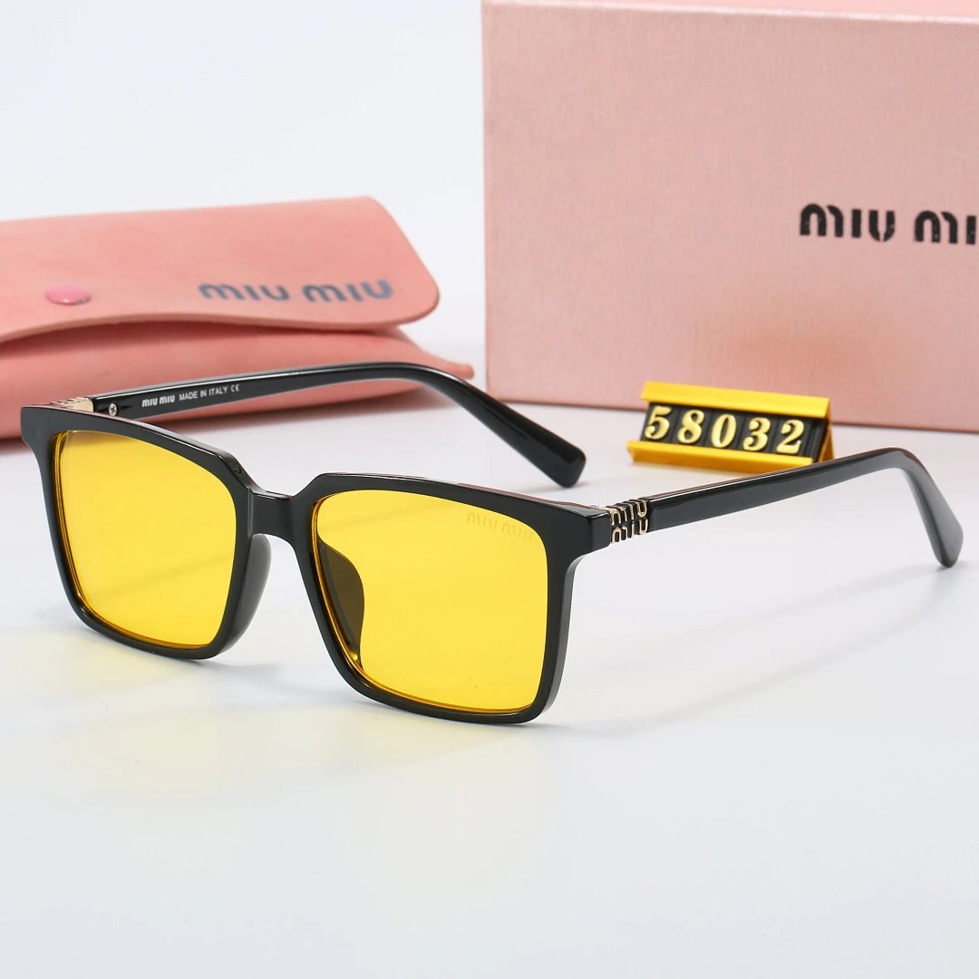 Miu Miu Tinted Lens Square Sunglasses, Polished Frame Style 26