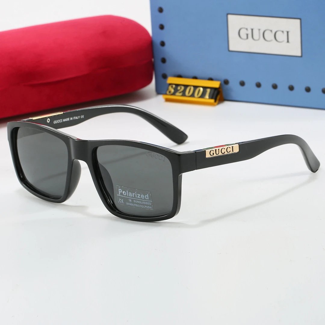 Gucci Tinted Lens Square Sunglasses, Polished Frame Style 30