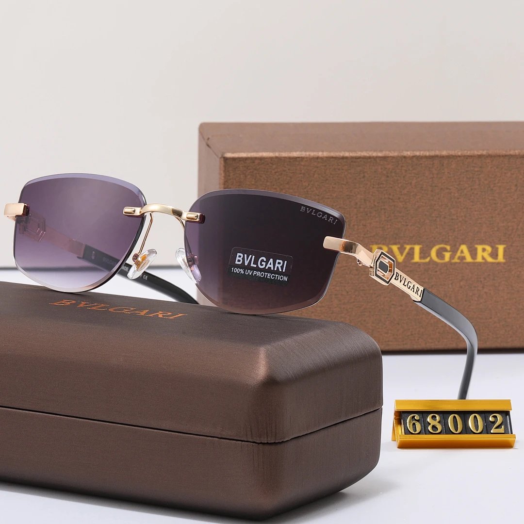 Bvlgari Tinted Lens Square Sunglasses, Polished Frame Style 32