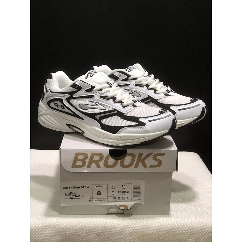 Brooks Adrenaline GTS 4 Running Shoes White Grey - Style 5