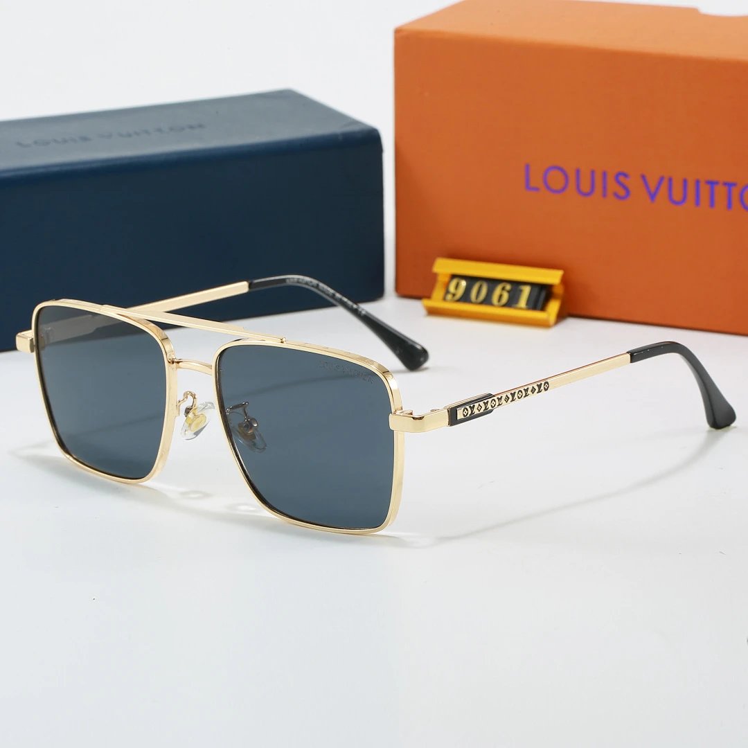 Louis Vuitton Brown Tinted Lens Square Sunglasses, Polished Frame Style 21