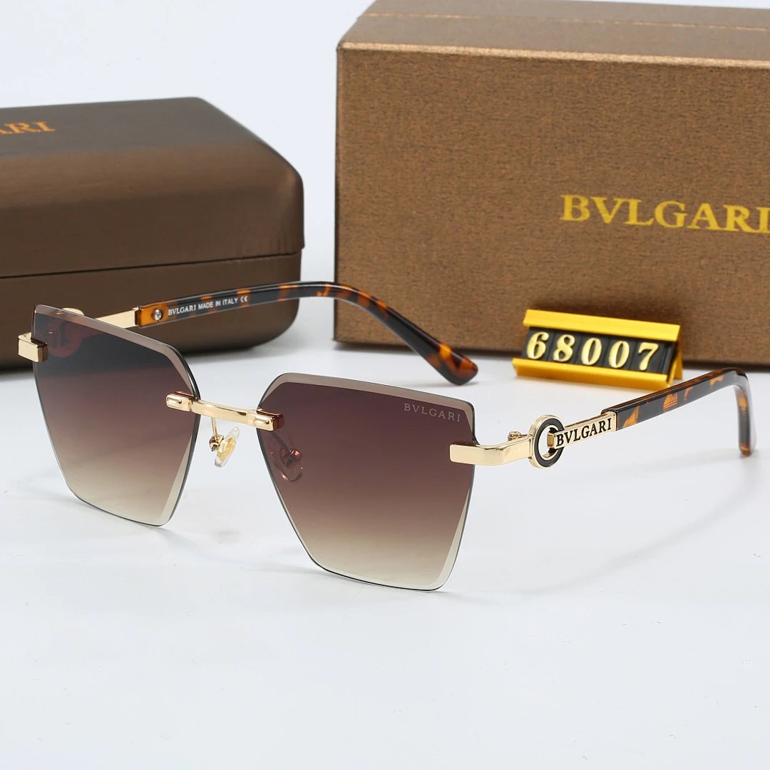 Bvlgari Tinted Lens Square Sunglasses, Polished Frame Style 11