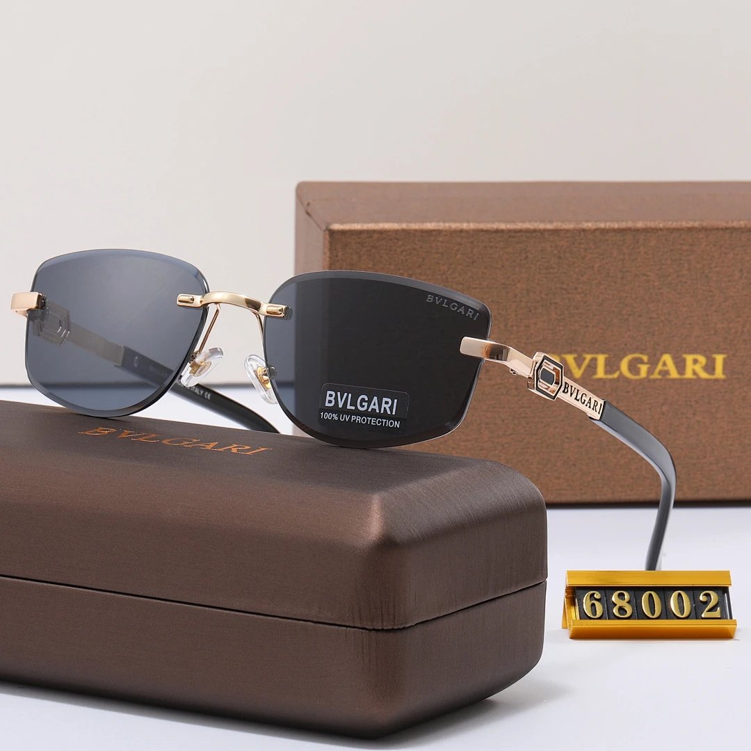 Bvlgari Tinted Lens Square Sunglasses, Polished Frame Style 33