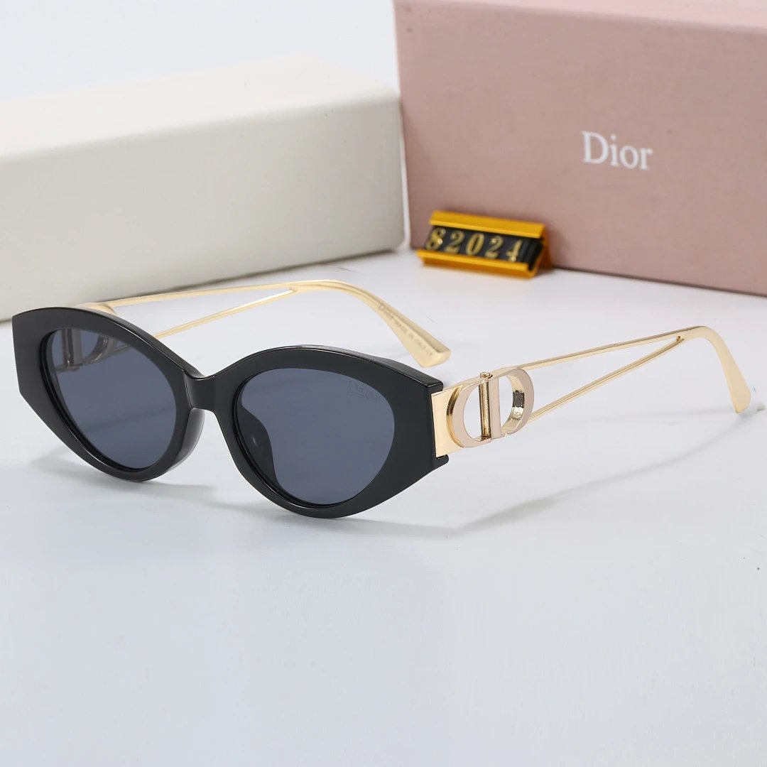 Dior Black Tinted Lens Square Sunglasses, Polished Frame Style 07