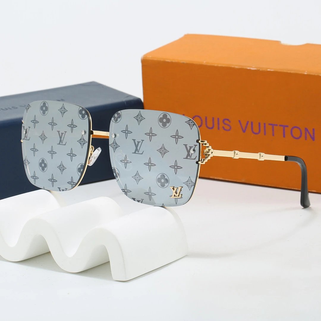 Louis Vuitton Brown Tinted Lens Square Sunglasses, Polished Frame Style 08
