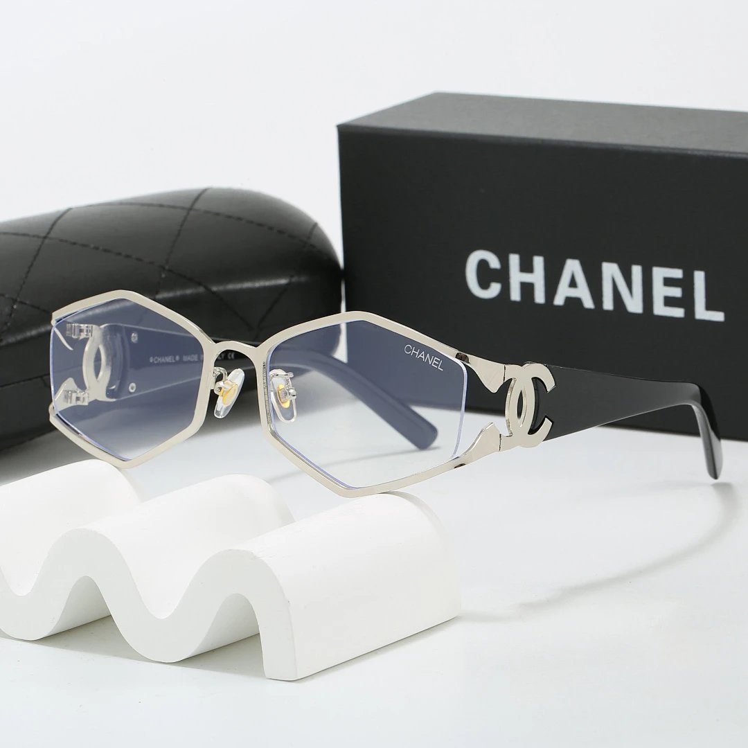 Chanel Black Tinted Lens Square Sunglasses, Polished Frame Style 06