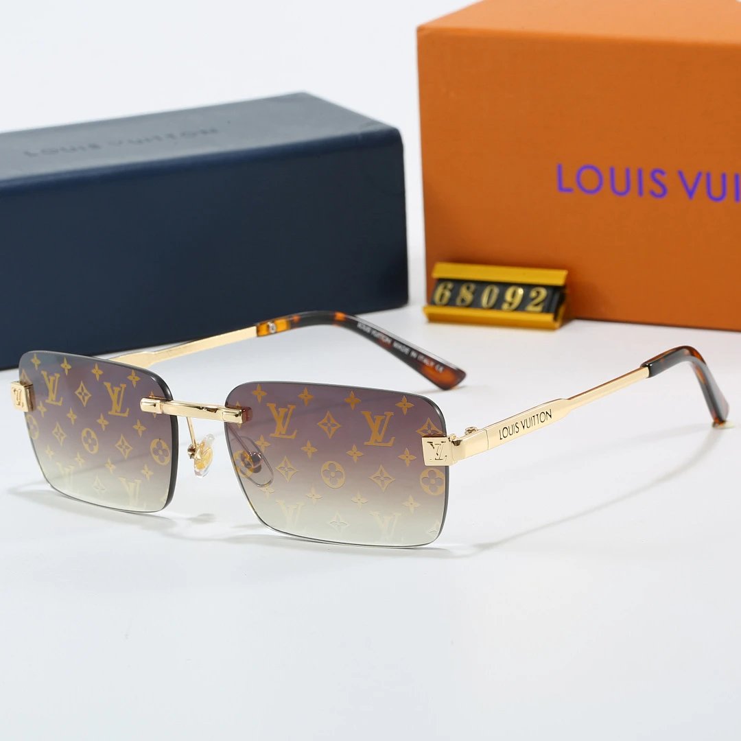 Louis Vuitton Gray Tinted Lens Square Sunglasses, Polished Frame Style 01