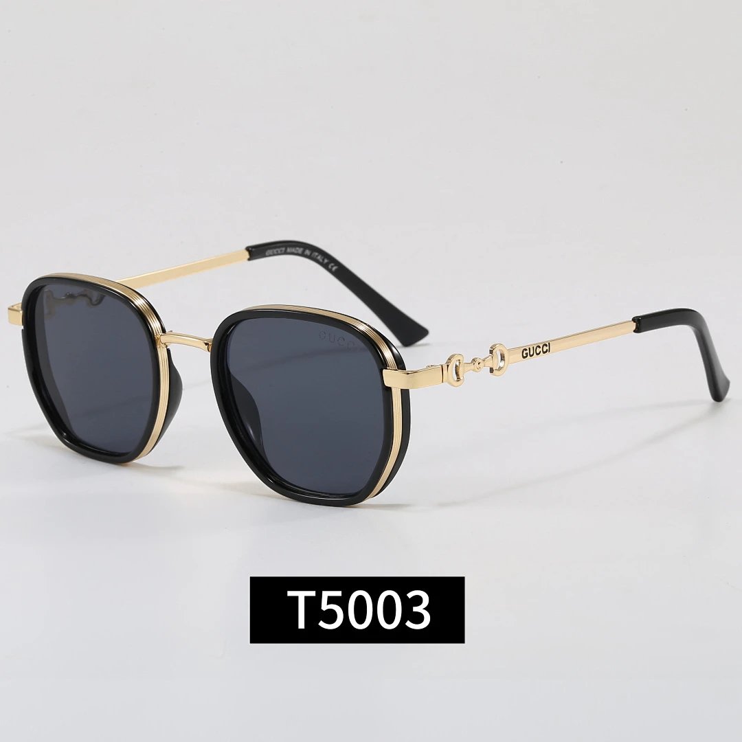 Gucci Black Tinted Lens Square Sunglasses, Polished Frame Style 24
