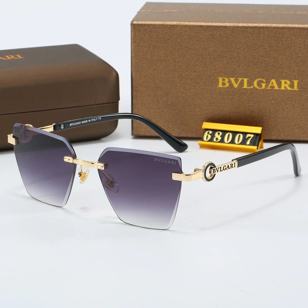 Bvlgari Tinted Lens Square Sunglasses, Polished Frame Style 12