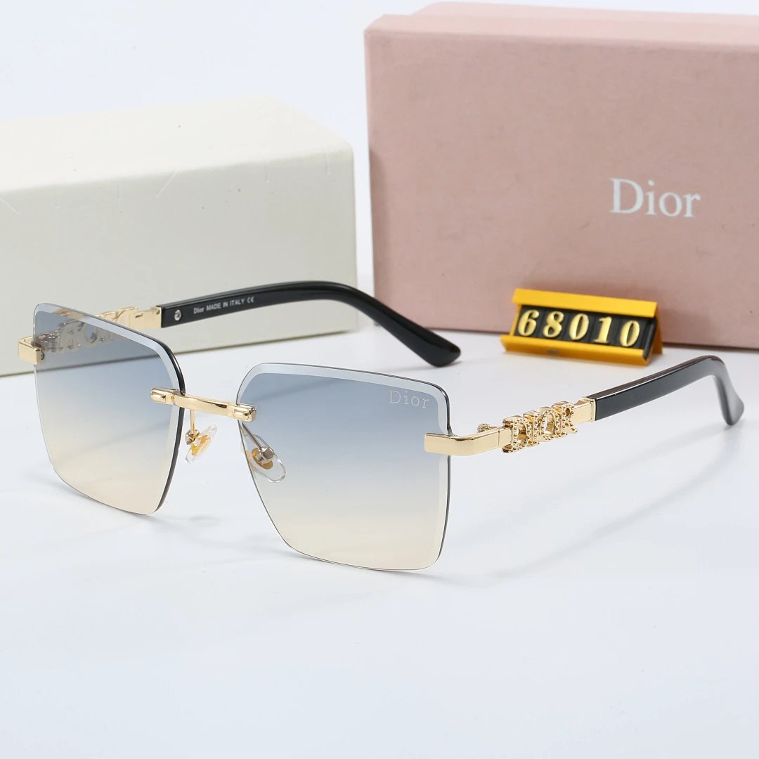 Dior Tinted Lens Square Sunglasses, Polished Frame Style 09