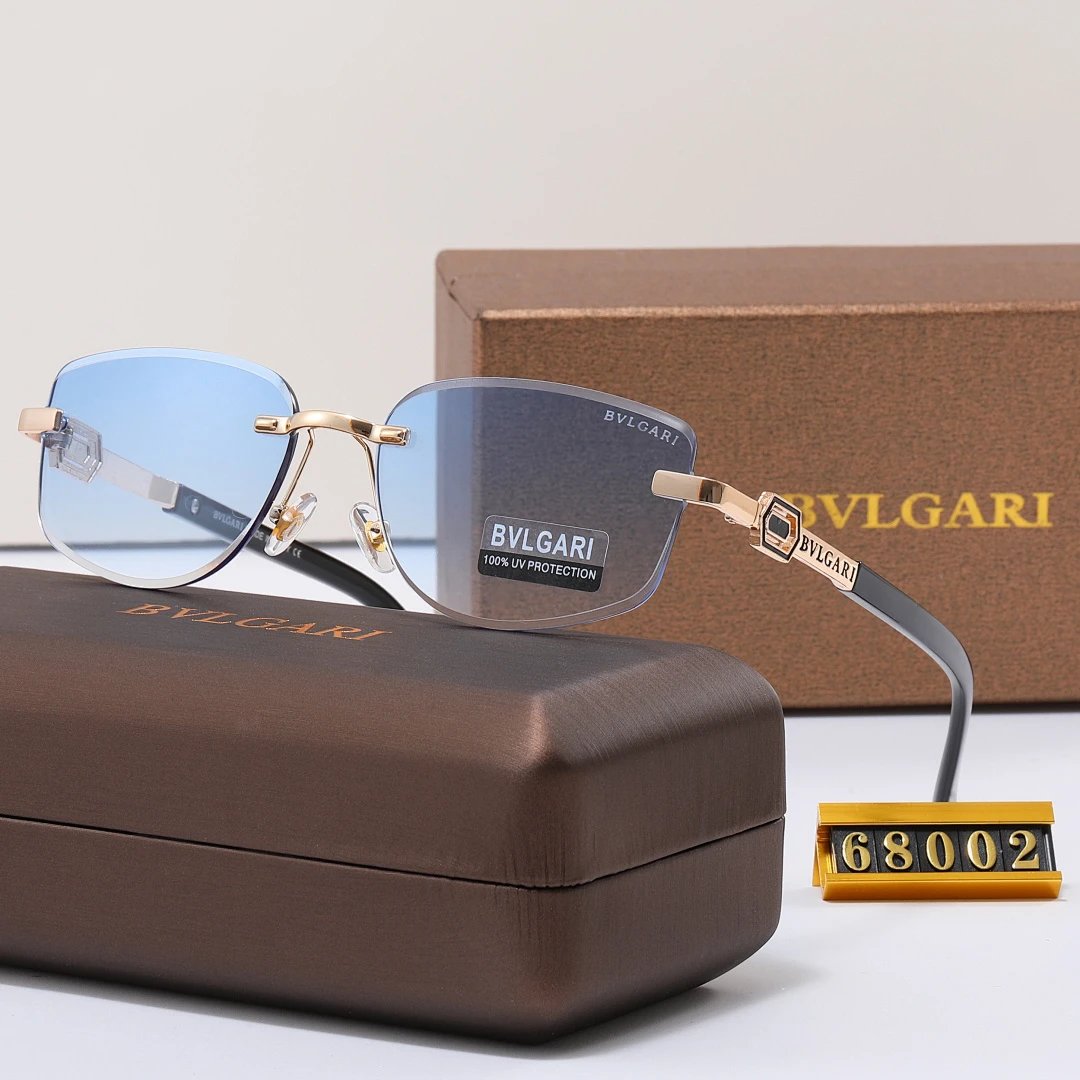 Bvlgari Tinted Lens Square Sunglasses, Polished Frame Style 31