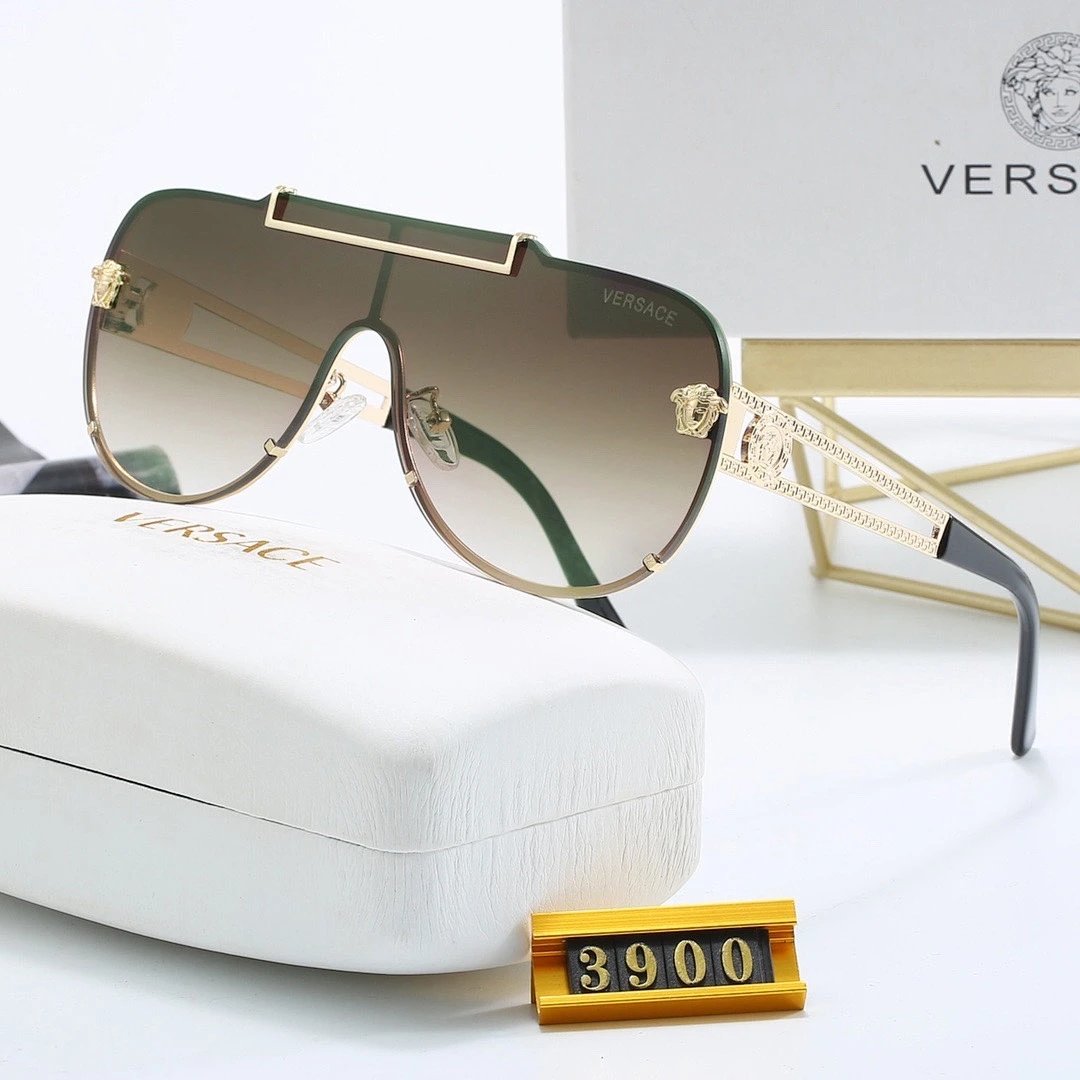 Versace Tinted Lens Square Sunglasses, Polished Frame Style 14