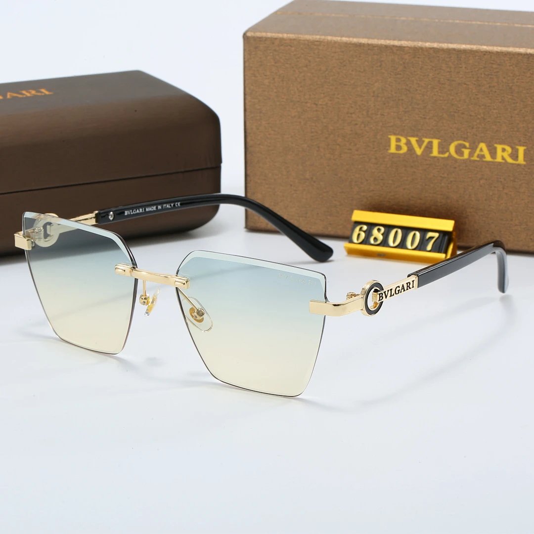 Bvlgari Tinted Lens Square Sunglasses, Polished Frame Style 08
