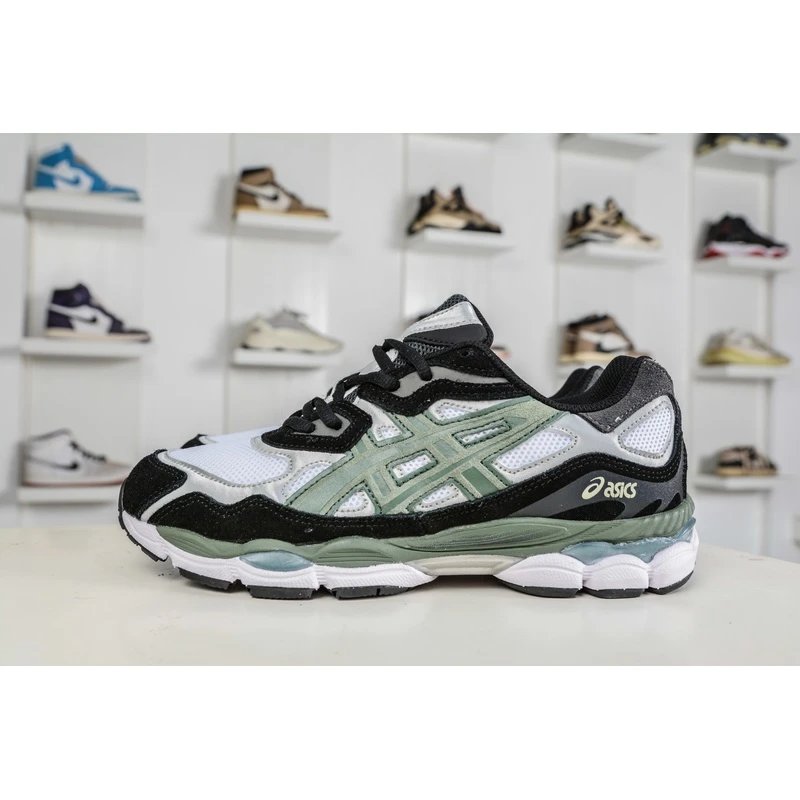 ASICS GEL-NYC Black Olive Green Sneakers - Style 24
