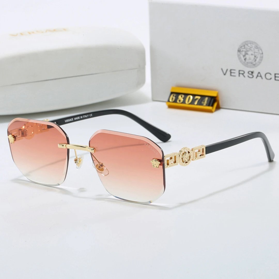 Versace Tinted Lens Square Sunglasses, Polished Frame Style 19