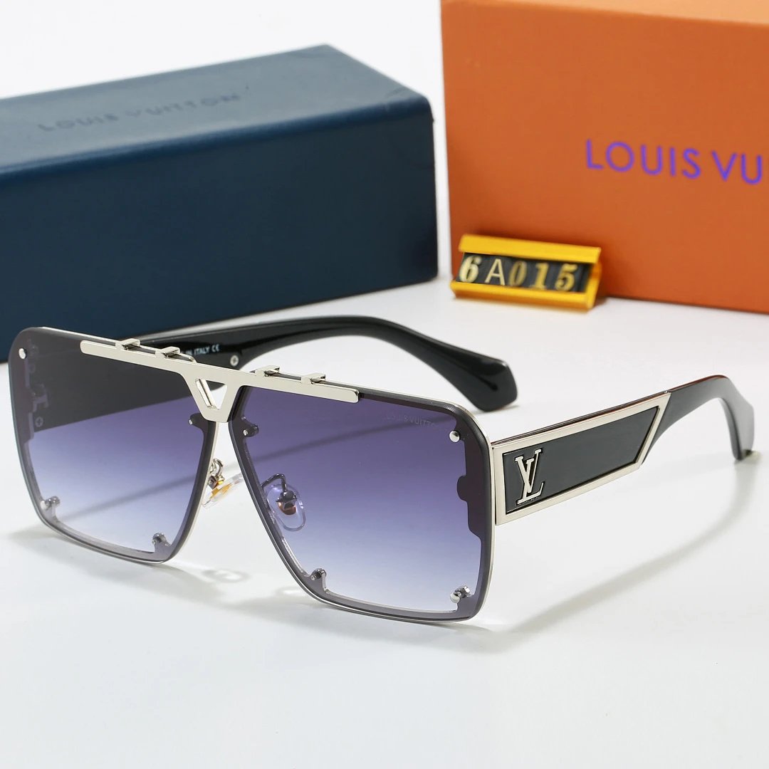 Louis Vuitton Tinted Lens Square Sunglasses, Polished Frame Style 07