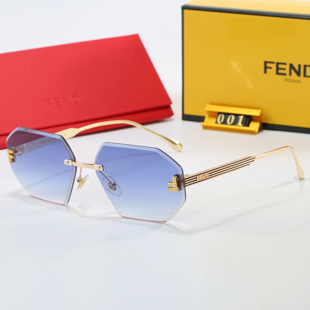 Fendi Brown Tinted Lens Designer Sunglasses, Polished Frame Style 03