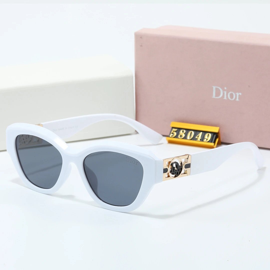 Dior Gray Tinted Lens Square Sunglasses, Polished Frame Style 24