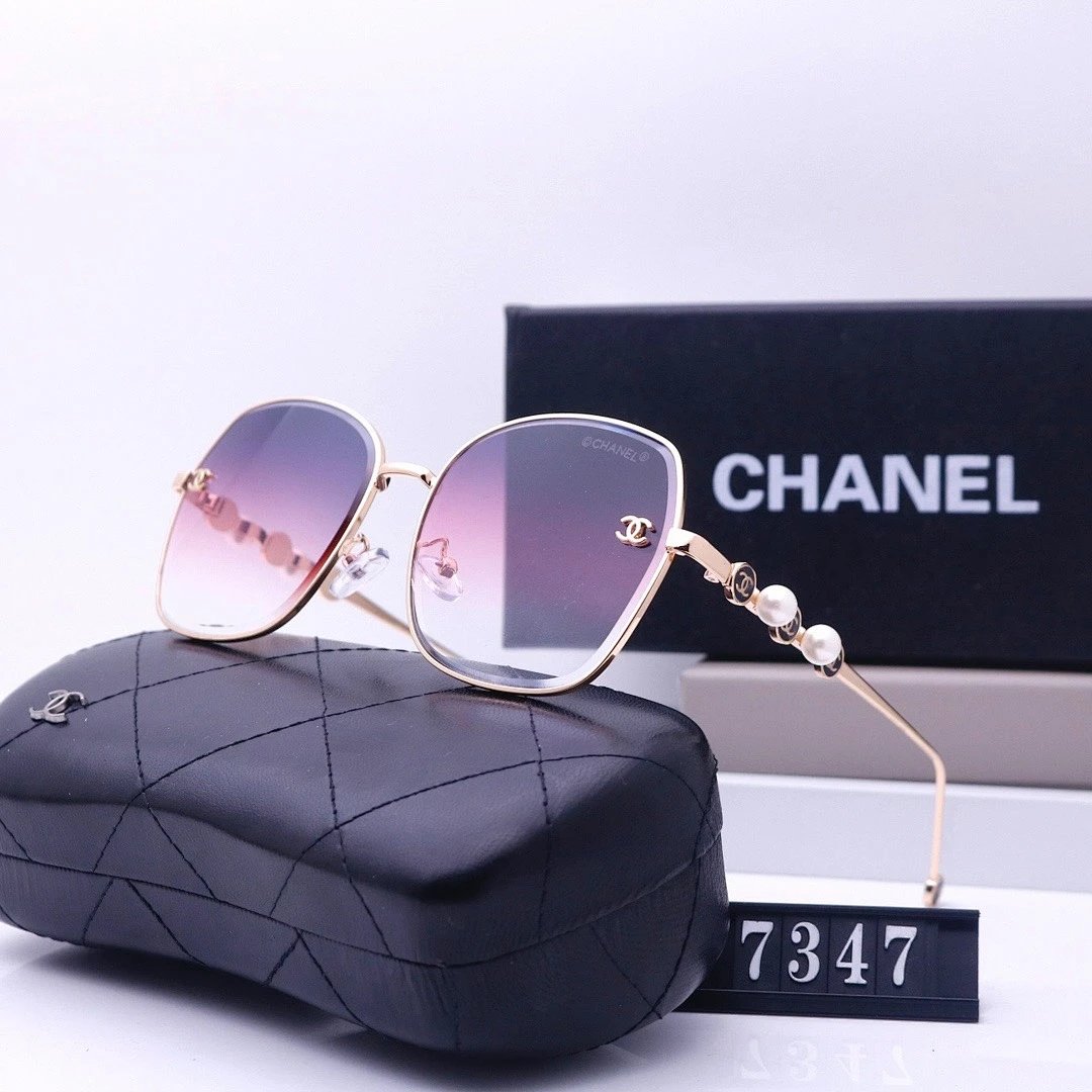 Chanel Tinted Lens Square Sunglasses, Polished Frame Style 13