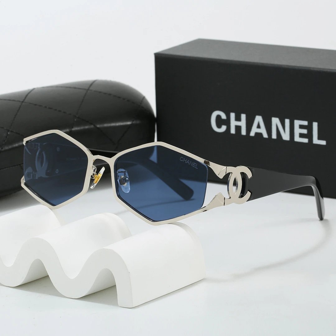 Chanel Black Tinted Lens Square Sunglasses, Polished Frame Style 01